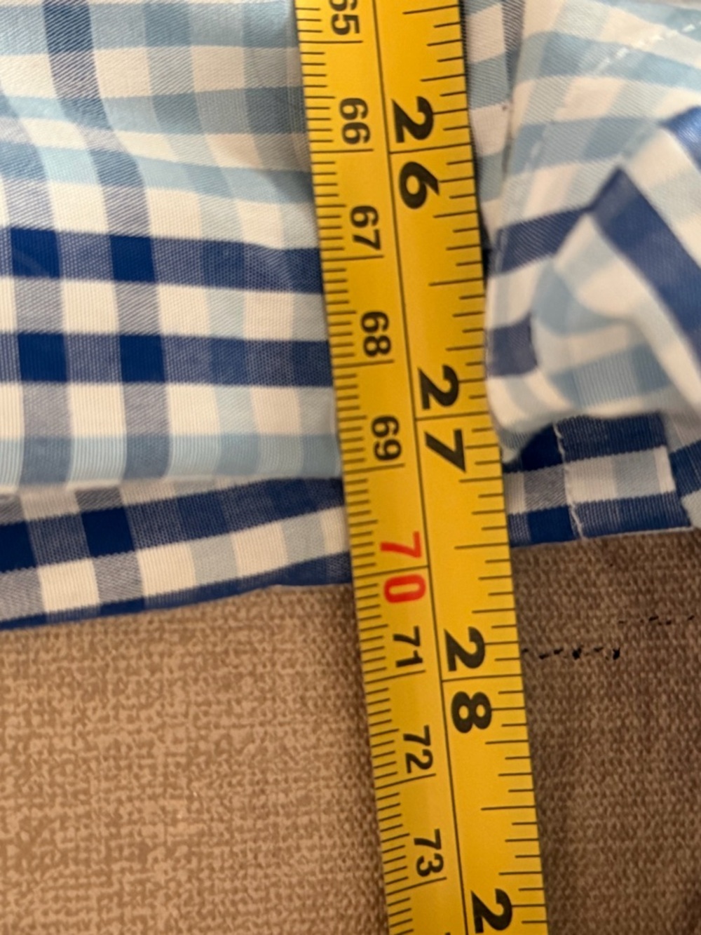 L.L. Bean Men's White and Blue Plaid Button-Down Shirt 100% Cotton - Picture 5 of 6